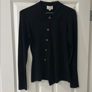 NWT Tanya Taylor Black Button-Up Blouse